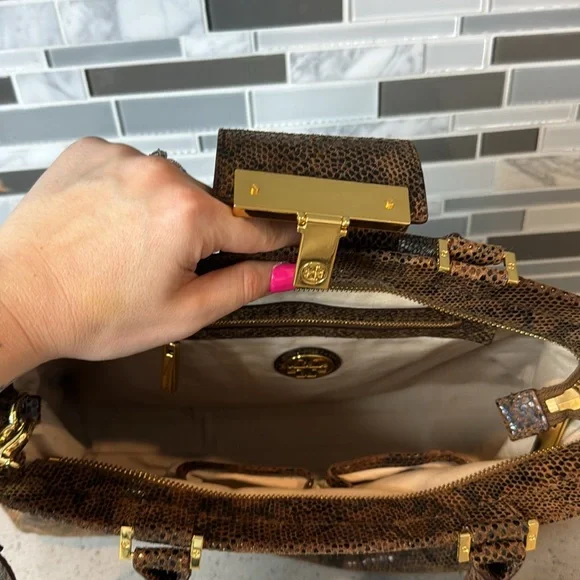 TORY BURCH - Faux Animal Print Shoulder/Handbag - Picture 5 of 12